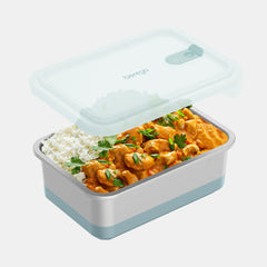 Bentgo Microsteel Heat & Eat Container 2000 Ml (Family Size)- Aqua