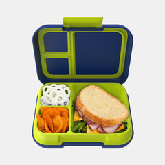Bentgo Pop Leak‑Proof Bento Lunch Box With Removable Divider- Navy Blue/Chartreuse
