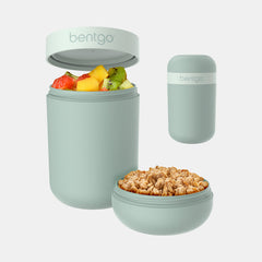Bentgo Snack Cup 2‑Compartment Leak‑Proof Container – Mint Green