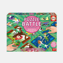 Educa Puzzle Battle Jr – Stories (Kids Puzzle Game – 16 × 9 Pieces)