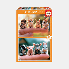 Educa Baby Animals- Kids Jigsaw Puzzle (Dual Puzzle Set – 2 × 20 Pieces)