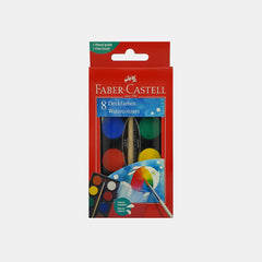 Faber‑Castell Watercolours  Set Of 8 With Brush ( 24 Mm Pans)
