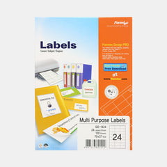 Formtec Self?Adhesive Labels – 24 Labels Per Sheet, 100 Sheets, White (70 X 37Mm)