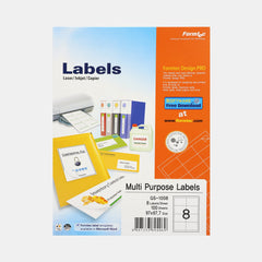 Formtec Self?Adhesive Labels – 8 Labels Per Sheet, 100 Sheets, White (97 X 67.7Mm)