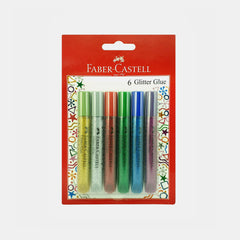 Faber‑Castell Glitter Glue, 12.5G Pens- Set Of 6 Colours