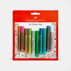 Faber‑Castell Glitter Glue, 12.5G Pens- Set Of 10 Colours