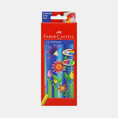 Faber?Castell Jumbo Oil Pastels With Scratch Tool – Assorted Colours (12Pcs)