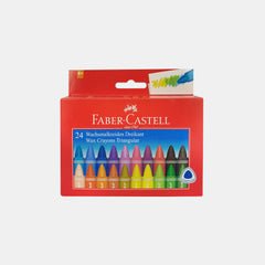 Faber‑Castell Triangular Wax Crayons (24 Colours, 90Mm)