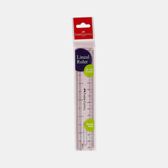 Faber‑Castell Clear Slim Plastic Ruler, 15 Cm