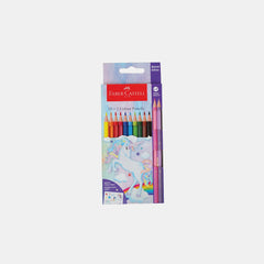 Faber‑Castell Unicorn Colour Pencils, 10 Colours With 2 Pastel Colours