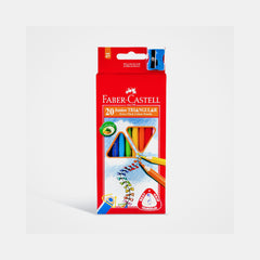 Faber‑Castell Junior Triangular Colour Pencils With Sharpener- 20 Colours