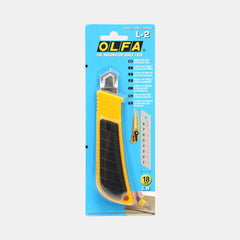 Olfa L?2 Heavy?Duty Utility Cutter 18Mm – Snap?Off Blade & Anti?Slip Rubber Grip