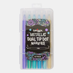 Metallic Dual Tip Dot Markers Pack X12