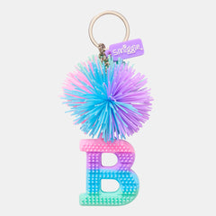 Pastel Pom Pom Scented Alphabet Keyring