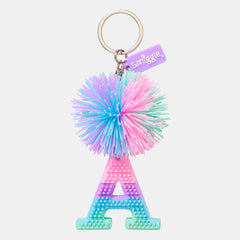 Pastel Pom Pom Scented Alphabet Keyring