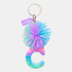 Pastel Pom Pom Scented Alphabet Keyring