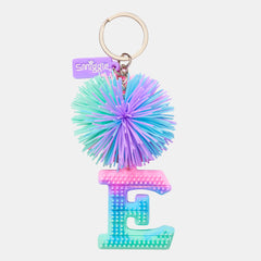 Pastel Pom Pom Scented Alphabet Keyring