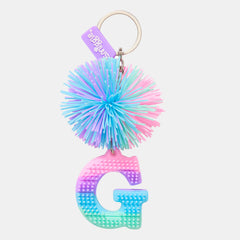 Pastel Pom Pom Scented Alphabet Keyring