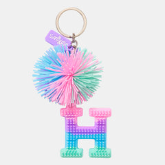 Pastel Pom Pom Scented Alphabet Keyring
