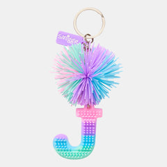 Pastel Pom Pom Scented Alphabet Keyring