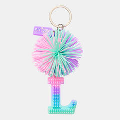 Pastel Pom Pom Scented Alphabet Keyring