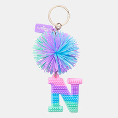 Pastel Pom Pom Scented Alphabet Keyring