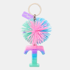 Pastel Pom Pom Scented Alphabet Keyring