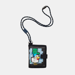 Minecraft Wallet With Cord Lanyard Black