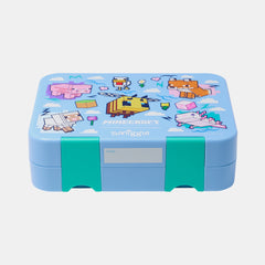 Minecraft Large Happy Bento Lunchbox Light Blue