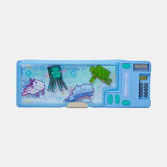 Minecraft Pop Out Pencil Case Light Blue