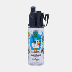 Minecraft Spritz Plastic Drink Bottle 560Ml Black