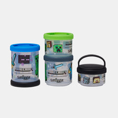 Minecraft Snack N' Stack Containers X4 Black