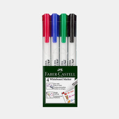 Faber‑Castell Whiteboard Markers, Slim- (Set Of 4-  Assorted Colours)