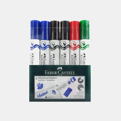 Faber‑Castell Whiteboard Markers- Chisel Tip (Set Of 6)