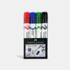 Faber‑Castell Whiteboard Markers- Chisel Tip (Set Of 4)