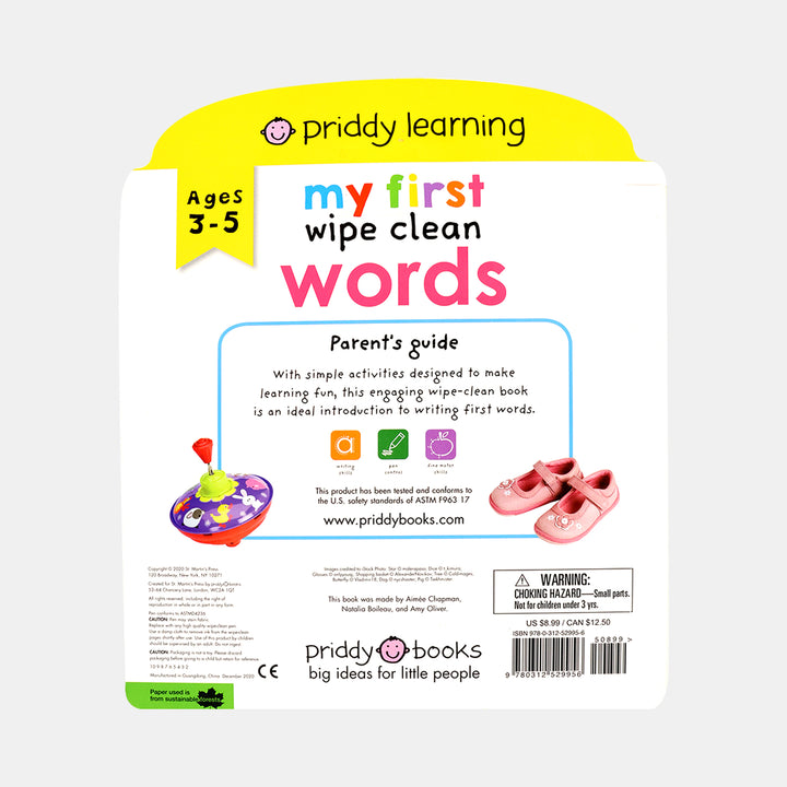 My First Wipe Clean Words (Priddy Smart) : A Fun Early Learning Book ...