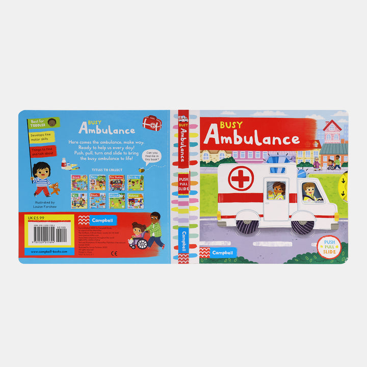Busy Ambulance: A Push, Pull, Slide Book – BORDERS