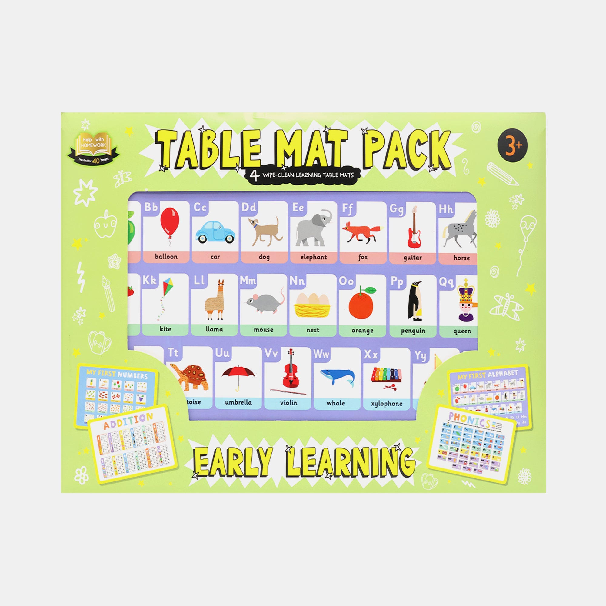 Table Mat Pack Early Learning – BORDERS