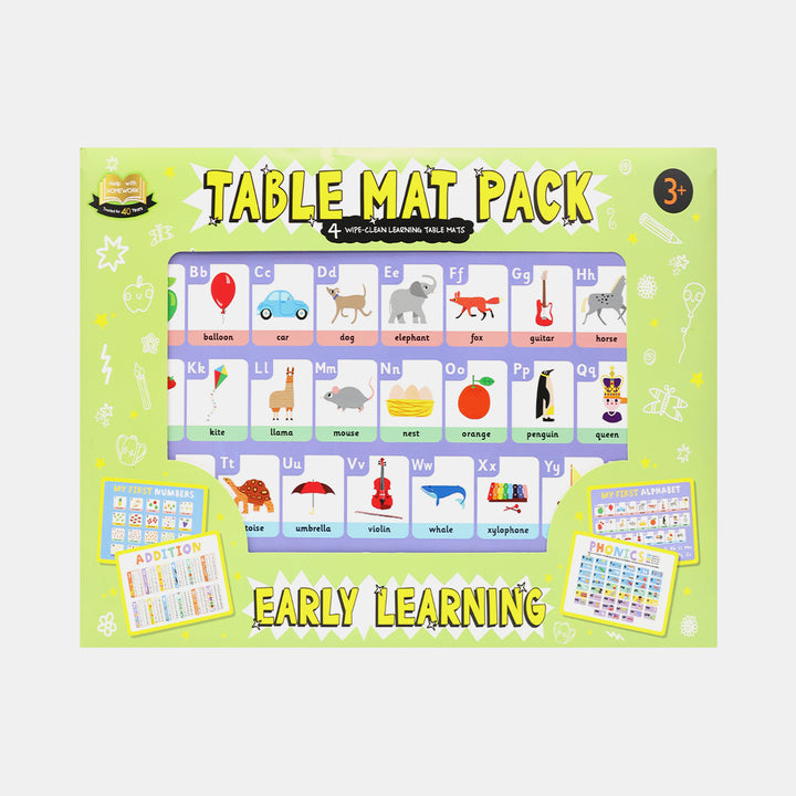 Visual Card Table Mat Eyfs Table Mat Pack Early Learning โ BORDERS