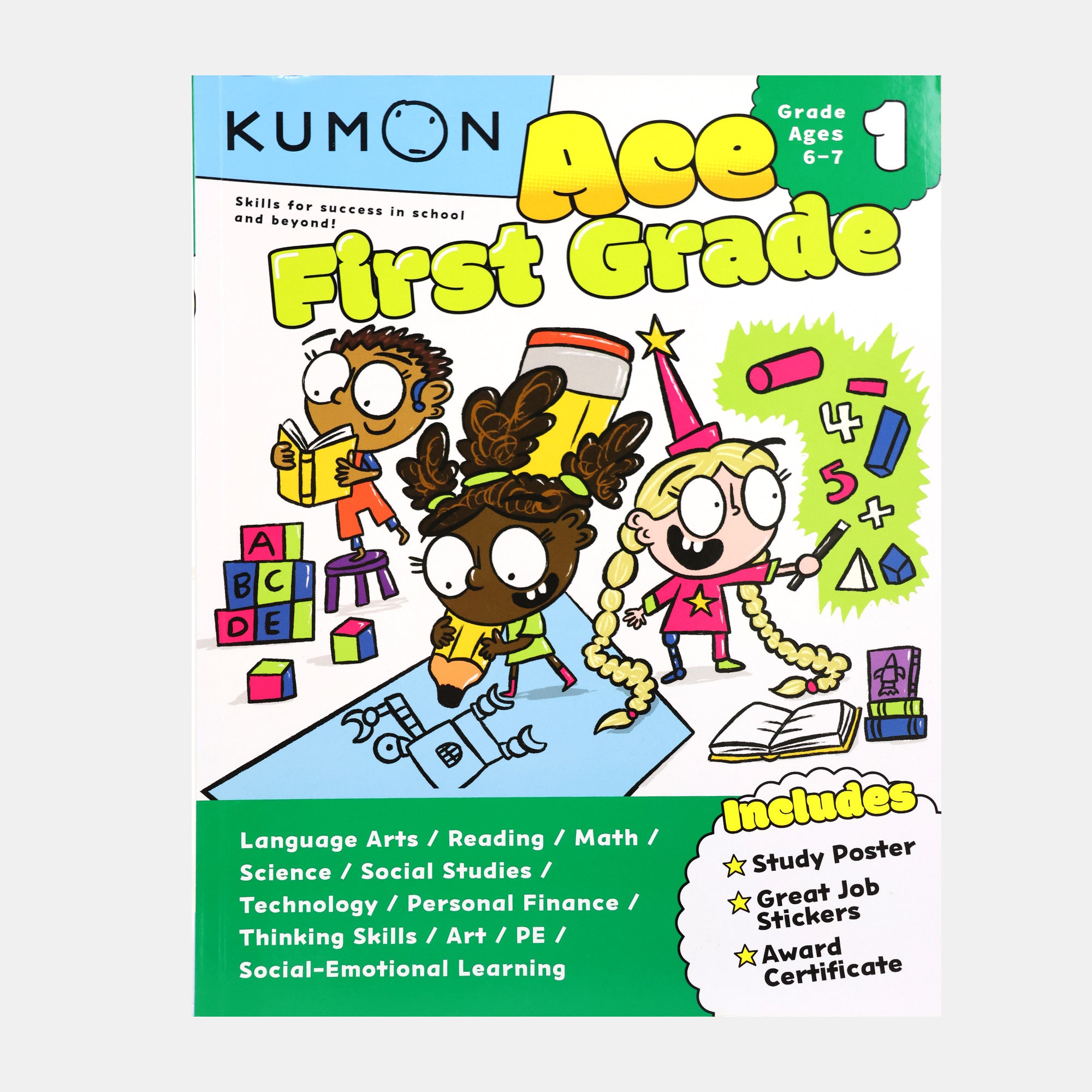Kumon Ace First Grade-Includes Study Poster, Stickers And Award Certif ...