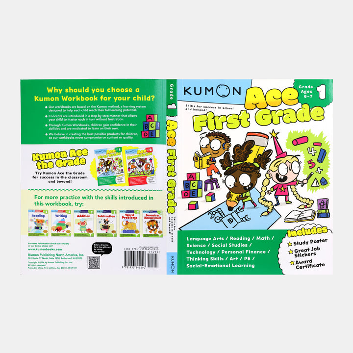 Kumon Ace First Grade-Includes Study Poster, Stickers And Award Certif ...