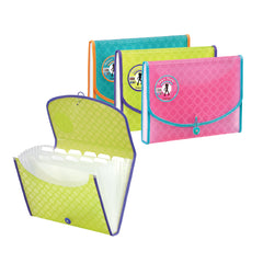 Foldermate A4 Expanding File,Rock Plus Series - 13 Pockets (Assorted Colours, Single Pack)