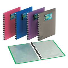 Foldermate A4 Ring File, Pg Series- 25 Pockets (Assorted Colours, Single Pack)